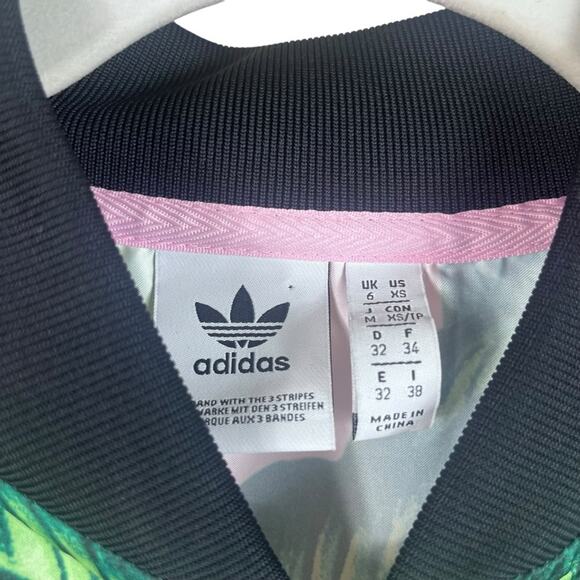 Adidas x FARM RIO Track Jacket XS Palm Leaf Print Tropical Superstar DH3071 - Picture 8 of 11